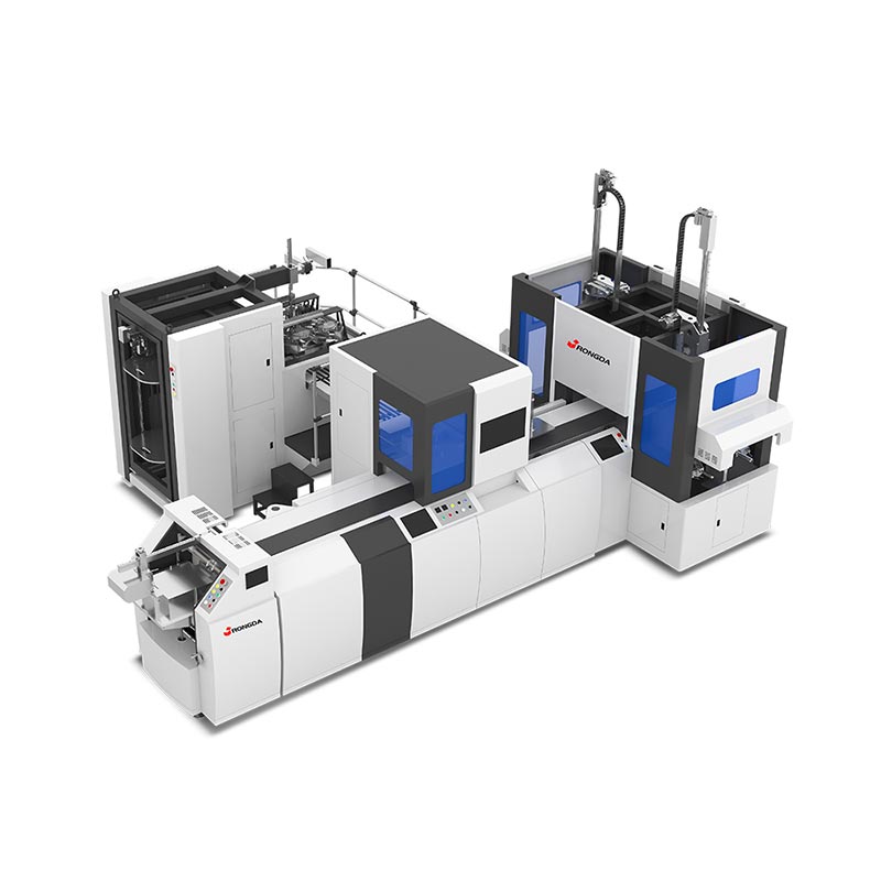 Mașină automată de fabricare a cutiilor rigide cu stație dublă